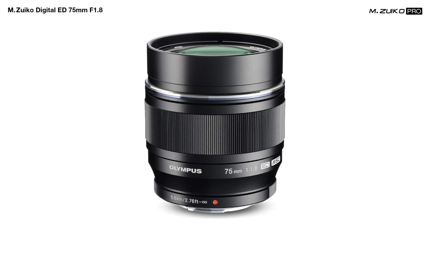 Olympus M.Zuiko Digital ED 75mm f/1.8 Lens (Black)